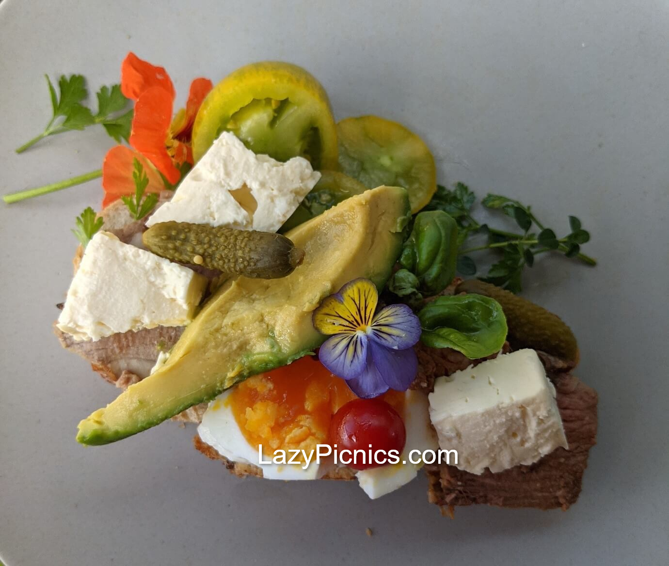 A fabulous open sandwich.