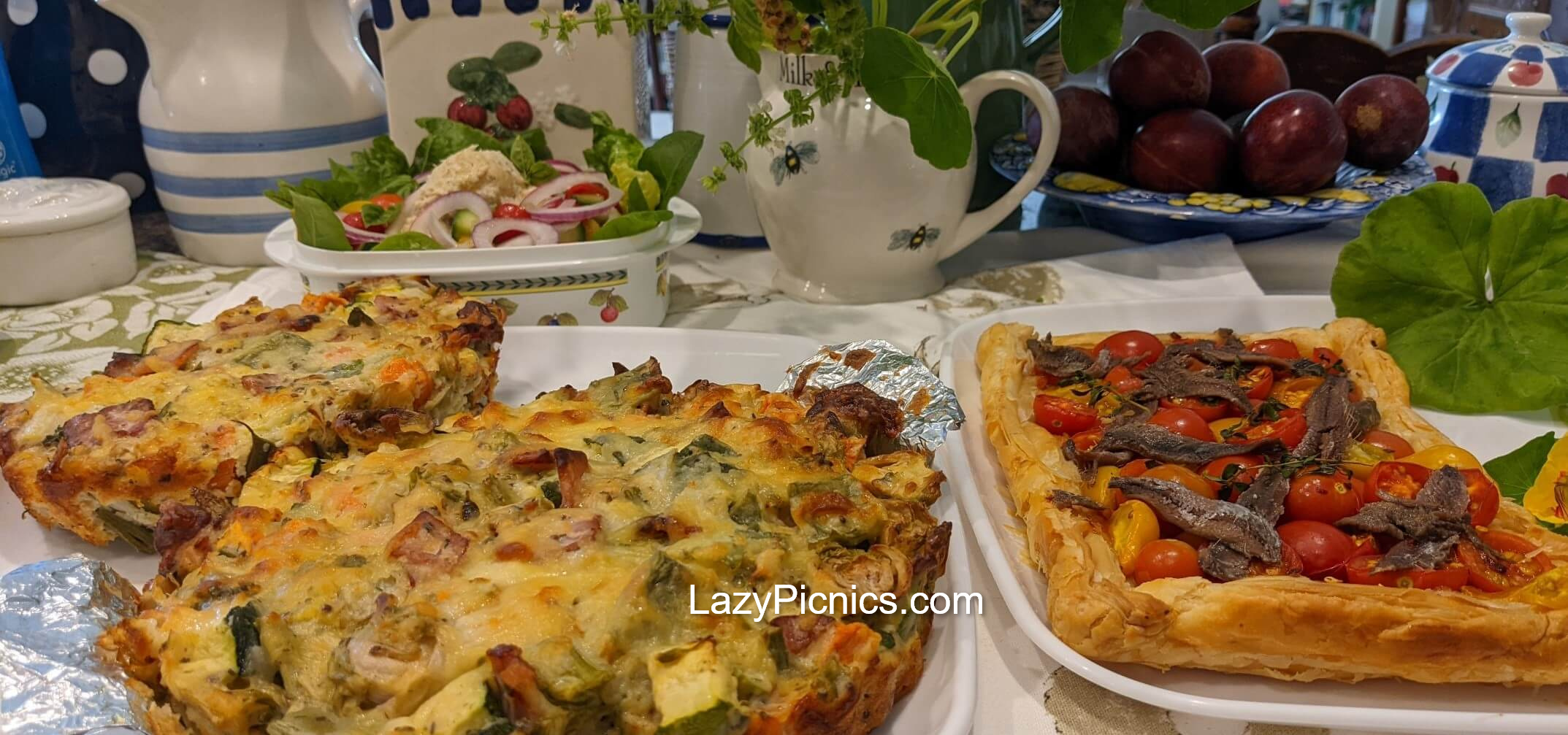 A vegetable bake for a picnic.